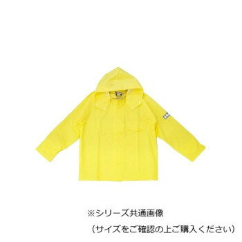 「北海道・沖縄・離島・一部地域へのお届けは別途送料を請求させていただきます。」「お客様都合でのキャンセルの場合、出荷前後にかかわらずキャンセル料などの手数料が発生いたしますので予めご了承ください。」「メーカーより取り寄せ商品のため、在庫状況によっては欠品・廃盤の可能性があります。あらかじめご了承ください。」厚み0.35mmPVCシートとトリコットを貼り合わせ、肌触りの良いソフトな着心地のジャケットに仕上げました。手袋をしたままでも水が浸入しにくい二重袖構造。しっかりした厚みの生地で寒さから守り、土木、現場作業を快適にサポートします。※パンツは別売りです。サイズ21個装サイズ：41×33×2cm重量個装重量：770g素材・材質基布:ポリエステル100%(表面に塩化ビニル樹脂引き)仕様適応胸囲:102〜110cm適応身長:175〜180cm耐水圧(初期値):20000mmH2O内比翼フード付き防水加工二重袖生産国中国fk094igrjs