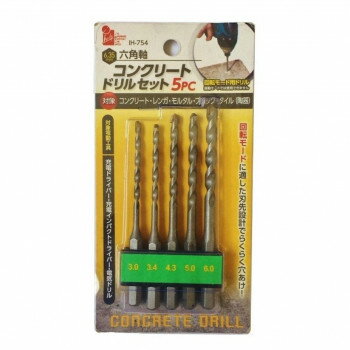 iHelp(アイヘルプ) IH　六角軸コンクリートドリル5PC　IH-754