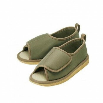 転倒予防シューズつま先なし　L　うぐいす091244