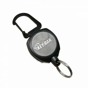 KEY-BAK カラビナ付きキーリール サイドキック ブラック