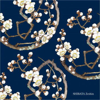 和のアートシリーズ　柴田是真　A1919P-ZESHIN　PE22 白梅II