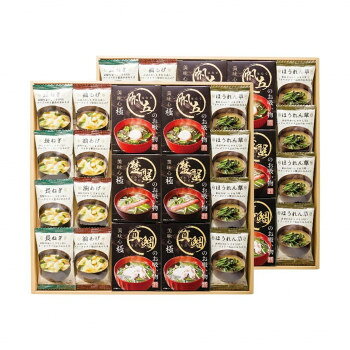 「北海道・沖縄・離島・一部地域へのお届けは別途送料を請求させていただきます。」「お客様都合でのキャンセルの場合、出荷前後にかかわらずキャンセル料などの手数料が発生いたしますので予めご了承ください。」「メーカーより取り寄せ商品のため、在庫状況によっては欠品・廃盤の可能性があります。あらかじめご了承ください。」お湯を注ぐとふんわり姿を現すのは、大粒の帆立、大きな鯛の切身、肉厚のずわいがに。最新のフリーズドライ技術が可能にした極上のお吸い物です。サイズ個装サイズ：42×40×6cm重量個装重量：1000g仕様賞味期間：製造日より360日セット内容フリーズドライ味噌汁(油あげ7.2g・ほうれん草6.2g・長ねぎ6.3g各8袋)・フリーズドライお吸い物(真鯛6.2g・帆立7.4g・楚蟹5.2g各4袋)生産国日本原材料名称：フリーズドライ味噌汁:即席みそ汁(乾燥タイプ)アレルギー表示小麦、かに、大豆（原材料の一部に含んでいます）保存方法常温保存製造（販売）者情報アピデ株式会社fk094igrjs