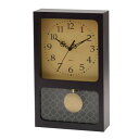 イシグロ 木製振り子時計 レクタングル ブラック 31261