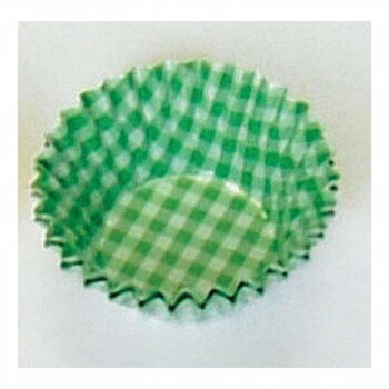 遠藤商事　オーブンケース　チェック柄(250枚入)　8号深口　緑　XOC0230