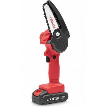 軽量コードレス式LED電動チェーンソー レッド