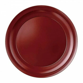 （食洗機対応）φ24cm双輪丸皿　吟朱/裏黒　50001110