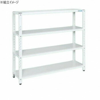 サカエ ラック 1200×350×1200mm パールホワイト 4段タイプ STN1-1212W