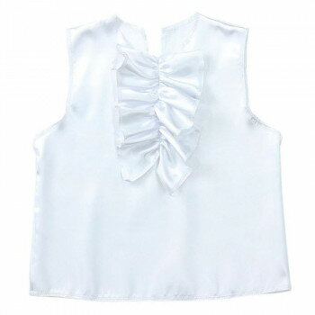 アーテック ソフトサテンシャツ 前フリル 白 C 18327