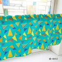カフェカーテン 三角 1000×450mm 緑・40453