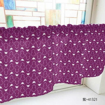 カフェカーテン ひょうたん 1000×450mm　紫・41321