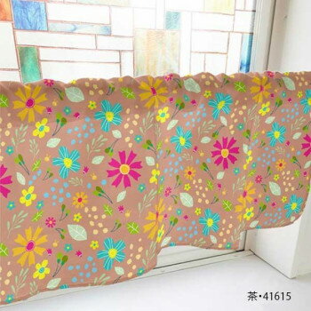 カフェカーテン 種 1000×450mm　茶・41615