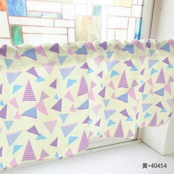 カフェカーテン 三角 800×450mm　黄・40454