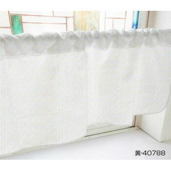 カフェカーテン ドットボーダー 800×450mm　黄・40788