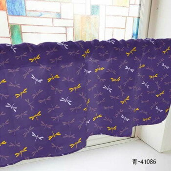 カフェカーテン とんぼ 800×450mm　青・41086