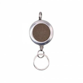 INAZUMA イナズマ 合皮付きリールキーホルダー 1個入 コードの長さ約60cm 870 焦茶 AK-68-25S