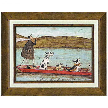 ユーパワー アートフレーム サム トフト「わんわんリバークルーズ」 ST-05835