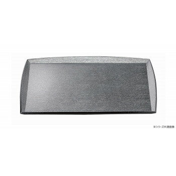 福井クラフト　尺5縁高わたらせ長角木目盆銀梨地天黒SL 17413530