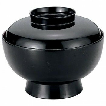 福井クラフト　5寸羽衣丼 黒内朱 45014210