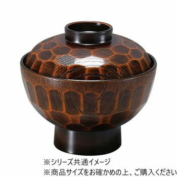 福井クラフト　TA亀甲丼(中)栃内黒(蓋親) 41000370
