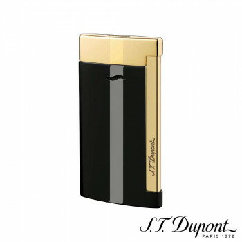 S.T. Dupont　エス・テー・デュポン　ライター　スリム 7 ブラック＆ゴールデン　027708
