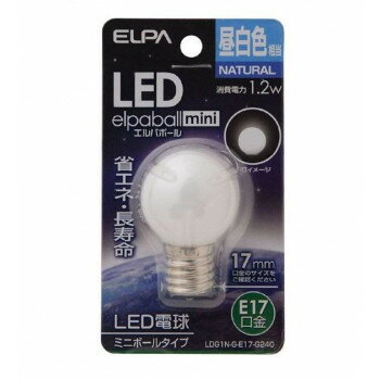 ELPA LED電球G30形E17 昼白色 屋内用 LDG1N-G-E17-G240