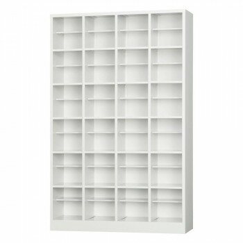 豊國工業 オープンシューズボックス(4列6段)中棚付 SBK-46T CN-85色(ホワイトグレー)