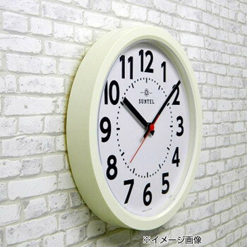 さんてる 日本製 スタンダードキッチンクロック アイボリー SQ07-IV [2]
