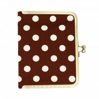 大西賢製販 Ripple がま口手帳ケース ドット ブラウン GMT29-K004