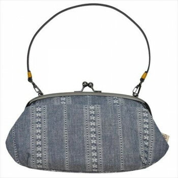 大西賢製販 Ripple がま口2WAY ショルダーバッグ ボーダー ブルー GA34-A004