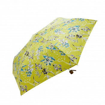 藤田屋 婦人折りたたみ傘 55cm 南国 アッシュイエロー WM55-2401(FT)