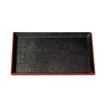 耐熱羽反布目盆 黒天朱SL(ノンスリップ加工) 尺5 50410580