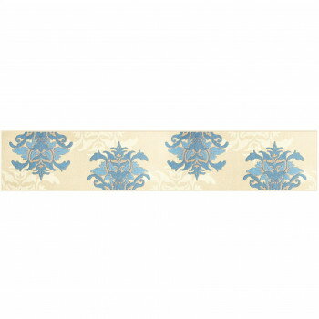 センコー DECORMUSEE　サミーラ2　キッチンマット　約45×240cm　ブルーグレー 32385