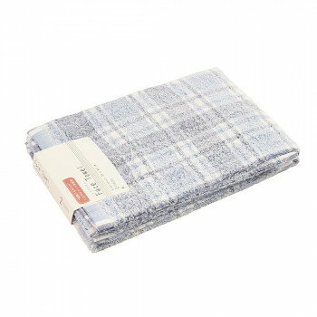 コーマクロスチェックフェイスタオル2枚組 ブルー SI-23024-2BL