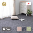 カーペット ラグ 国産 4畳半 江戸間 カット 日本製 無地 夏 ペット 夏用 おしゃれ マンション 国産 ラグマット 絨毯 床暖房 ホットカーペット対応 フリ...