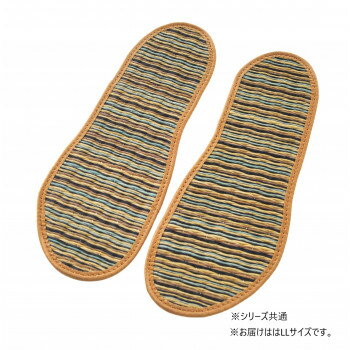 い草インソール 男性用 LLサイズ BR ガルーダ柄 不織布タイプ 21-115g06