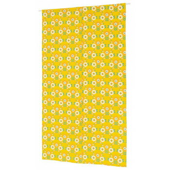 のれん レトロフラワー イエロー 15623870311
