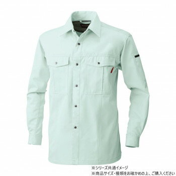 桑和 6115 長袖シャツ 3Lサイズ モスグリーン(107)