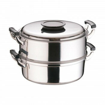 神子島製作所　桃印　18-0丸型蒸器　29cm　2段　AMS72292