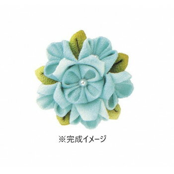 オリムパス はじめてのつまみ細工 キット あじさいのブローチ TZ-11　B