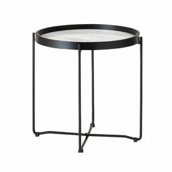 東谷 ラウンドトレーテーブルS ホワイト CIR-501ST