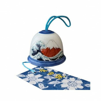 有田焼 風鈴 波富士(赤)(3)