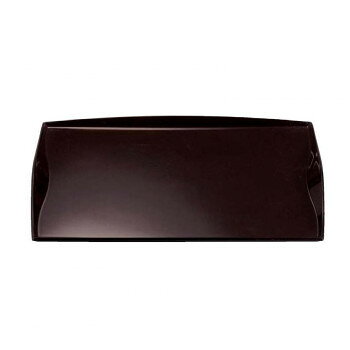 福井クラフト　耐熱A)尺2渕付ウェーブトレー新溜SL 15066650