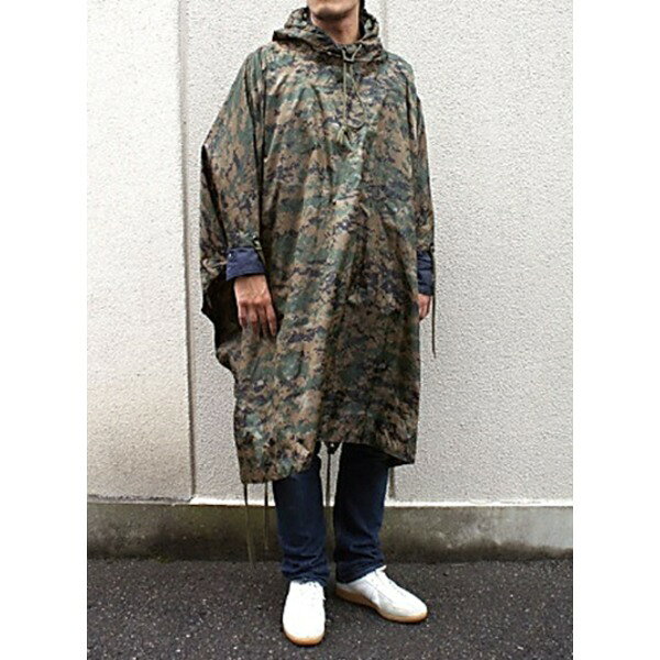 ミリタリーナイロポンチョ JE003NN MARPAT（防水加工 ）