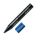 （まとめ） ステッドラー 油性マーカー ルモカラー太書き斧型 B（2.0~5.0mm） ブルー 350-3 1セット（10本） 【×3セット】