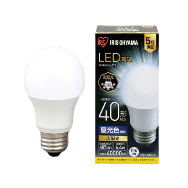 (まとめ) LED電球40W E26 広配光 昼光色 LDA4D-G-4T6 【×5セット】