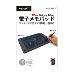 【5個セット】 HIDISC 12インチ タブレット型 電子メモパッド HDMPAD120BK-RXX5