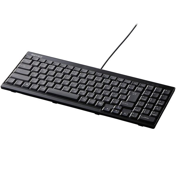 バッファロー(サプライ) USB接続 有線スリムキーボード ブラック BSKBU14BK