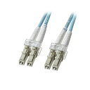 サンワサプライ アーマードメガネ型光ファイバケーブル(マルチOM3、LC×2-LC×2、10m) HKB-AMOM3LCLC-10