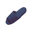 (まとめ)抗菌ビニールレザー調スリッパ(前開き) ダークブルー 10足(3)