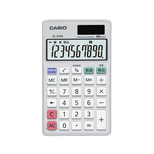 (まとめ) カシオ 実務電卓手帳タイプ 10桁表示 SL-310A-N 1台 【×5セット】 (まとめ) カシオ 実務電卓手帳タイプ 10桁表示 SL-310A-N 1台 【×5セット】